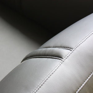 6 Seater Faux Leather Corner Sofa Set With 2x Ottomans