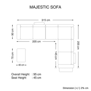 6 Seater Faux Leather Corner Sofa Set With 2x Ottomans