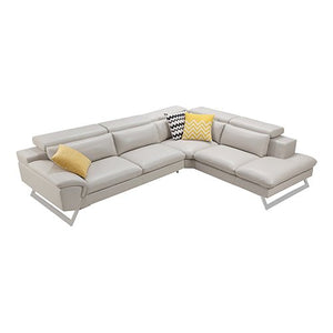 Cream 5 Seater Corner Lounge Sofa Couch With Chaise