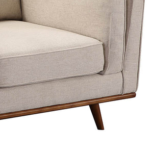 Beige Fabric Single Seater Armchair Sofa