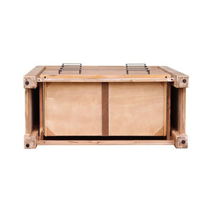 Solid Wooden Tallboy With 4 Storage Drawers - Oak Colour