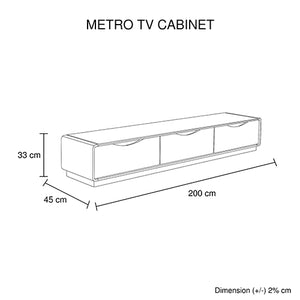 TV Cabinet With 3 Storage Drawers