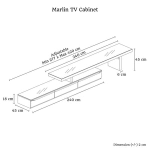 Marlin TV Unit | Stylish White Entertainment Stand