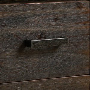 TV Cabinet with 3 Storage Drawers | Solid Acacia Wooden Frame | Chocolate Colour