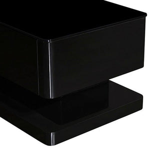 Black 3 Storage Drawer TV Cabinet