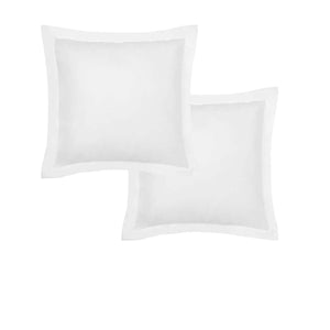 Accessorize Tailored Hotel Deluxe Cotton European Pillowcases - White Pair