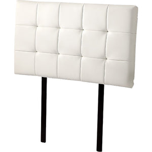 PU Leather Single Bed Deluxe Headboard Bedhead - White