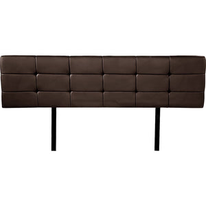 PU Leather King Bed Deluxe Headboard Bedhead - Brown