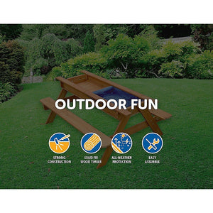 Sand & Water Wooden Picnic Table