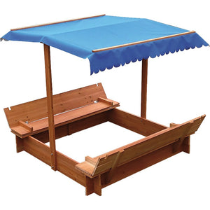 Kids Wooden Toy Sandpit with Canopy