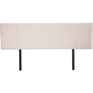 Linen Fabric King Bed Headboard Bedhead - Beige