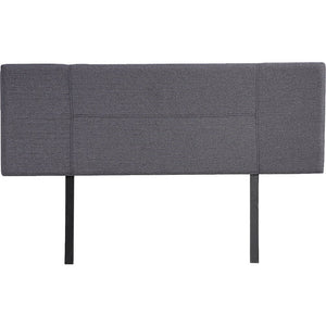 Linen Fabric Queen Bed Headboard Bedhead - Grey