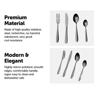 32 Piece Stainless Steel Cutlery Set Knives Fork Spoon Teaspoon