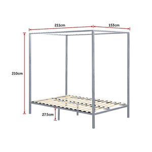 4 Four Poster Queen Bed Frame