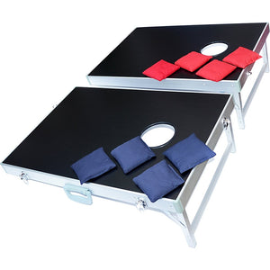 Bean Bag Toss Cornhole Game Set Aluminium Frame Portable Design