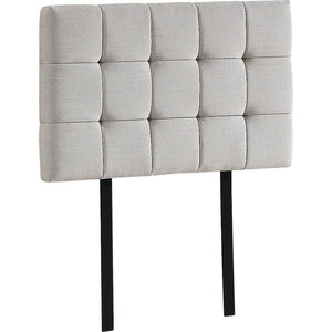 Linen Fabric Single Bed Deluxe Headboard Bedhead - Beige