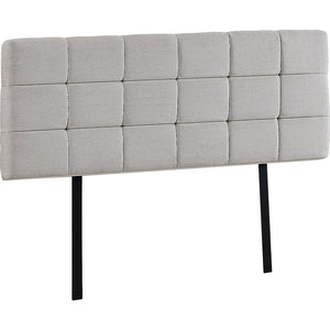 Linen Fabric Queen Bed Deluxe Headboard Bedhead - Beige