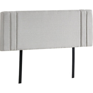 Linen Fabric Queen Bed Deluxe Headboard Bedhead - Beige