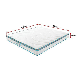 Palermo King 20cm Memory Foam and Innerspring Hybrid Mattress
