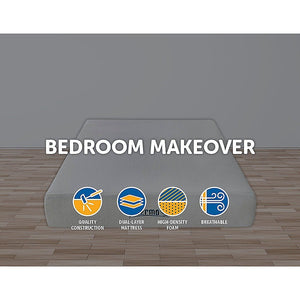 Palermo Double 25cm Gel Memory Foam Mattress - Dual-Layered - CertiPUR-US Certified