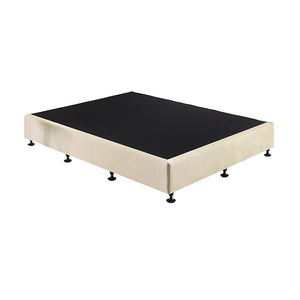 Palermo King Single Ensemble Bed Base Platinum Natural Sand Linen Fabric