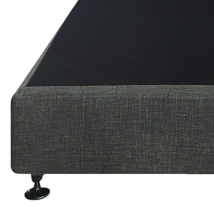 Palermo King Ensemble Bed Base Platinum Graphite Linen Fabric