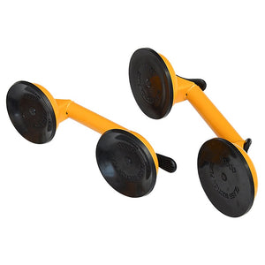 2x 100kg Aluminum Alloy Double Locking Suction Cup Glazer Glass Sucker Lifter