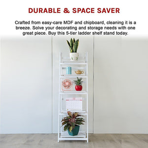5 Tier Wooden Ladder Shelf Stand / Display Rack