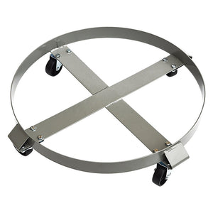 Drum Dolly 450kg 55 Gallon w Swivel Casters Heavy Duty Steel Frame Non Tipping