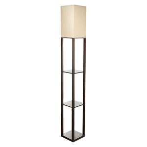Shelf Floor Lamp - Shade Diffused Light Source with Open-Box Shelves