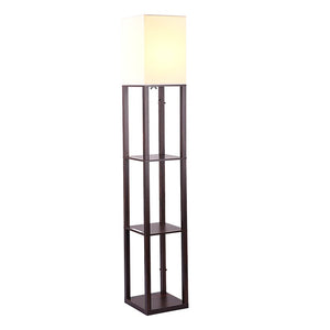 Shelf Floor Lamp - Shade Diffused Light Source with Open-Box Shelves