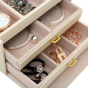 Jewellery Storage Box Girls Rings Necklaces Display Organiser Storage Case