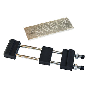 Double-Sided Diamond Knife Sharpeners Sharpening Stone W/ Stone Holder