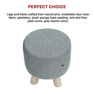 Padded Fabric Ottoman Foot Rest