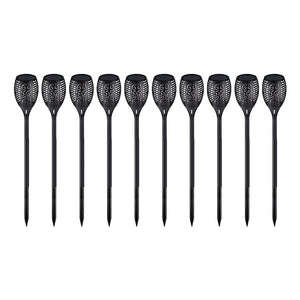 10 Pack Solar Torch Lights 96 LED Flickering Lighting Dancing Flame Garden Lamp