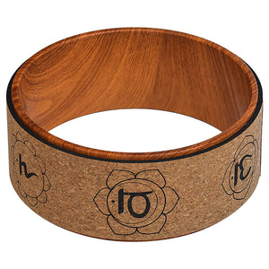 Yoga Pilates Wheel Cork Circle Prop Back Chest Hips Abdomen Stretch Roller