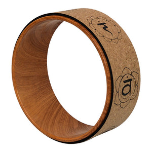 Yoga Pilates Wheel Cork Circle Prop Back Chest Hips Abdomen Stretch Roller