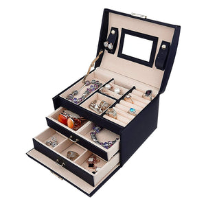 Jewellery Storage Box Girls Rings Necklaces Display Organiser Storage Case