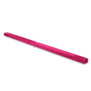 2.2m Gymnastics Folding Balance Beam Pink Synthetic Suede