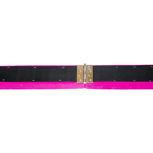 2.2m Gymnastics Folding Balance Beam Pink Synthetic Suede