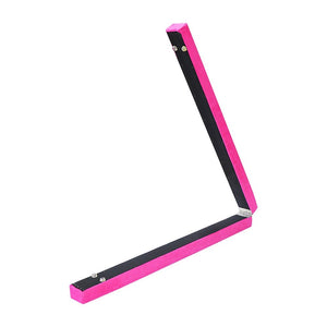 2.2m Gymnastics Folding Balance Beam Pink Synthetic Suede