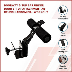 Doorway Situp Bar Under Door Sit Up Attachment Ab Crunch Abdominal Workout