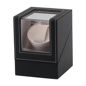 Automatic Watch Winder Display Box Case Motor Rotation Storage PU Leather