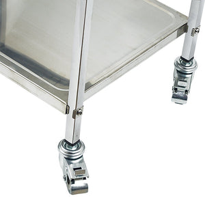 3 Tiers Food Trolley Cart Stainless Steel Utility Kitchen Dining Service
