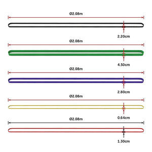 Resistance Band Loop Set of 5 Heavy Duty Gym Yoga Workout