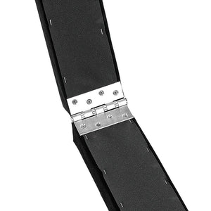 2.4m (8FT) Gymnastics Folding Balance Beam Black Synthetic Suede