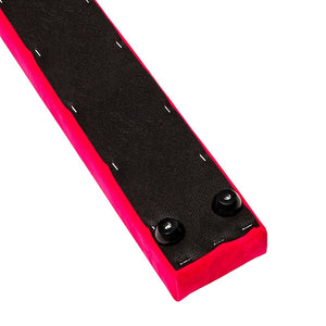 2.4m (8FT) Gymnastics Folding Balance Beam Pink Synthetic Suede