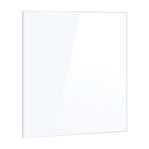 Toughened 90cm x 75cm White Glass Kitchen Splashback