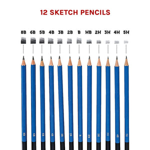 Art Sketch Pencils Oil Drawing Colouring Graphite Charcoal Pencil Set 72pcs/set