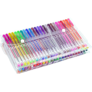 Glitter Gel Pens (100 pack) with 2.5X More Ink - Craft, Kids & Adult Colouring